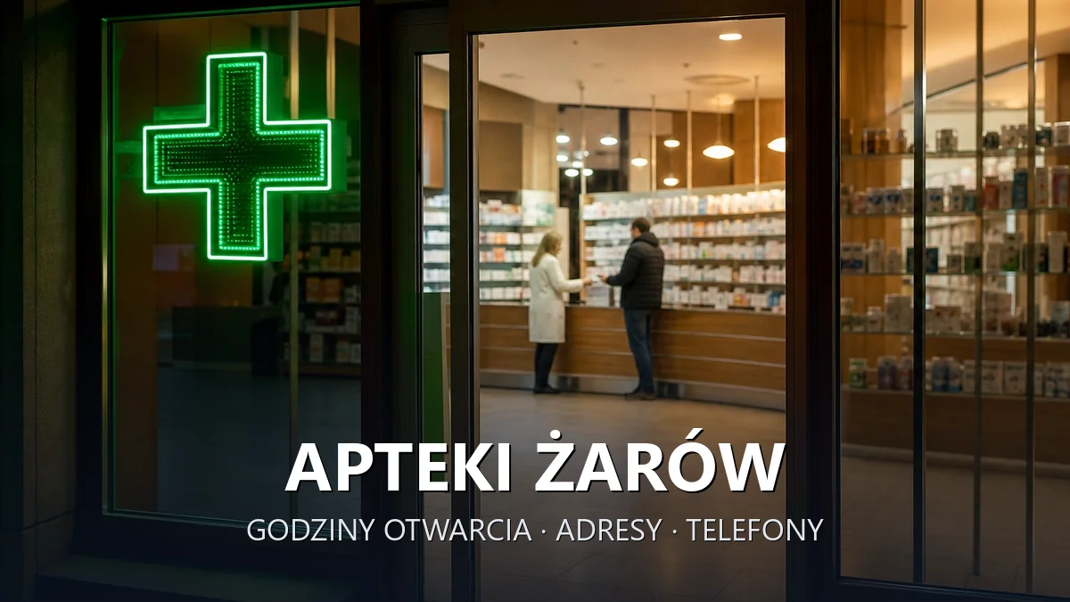 Apteki Żarów, powiat świdnicki - adresy, telefony, godziny otwarcia