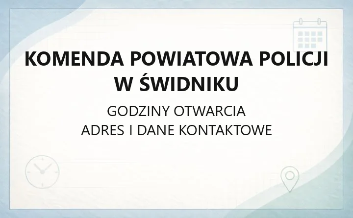 Komenda Powiatowa Policji w Świdniku - kontakt, wydziały i alarmowe numery
