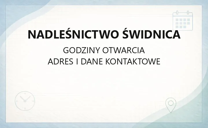 Nadleśnictwo Świdnica - kontakt, leśnictwa, drewno opałowe i edukacja leśna
