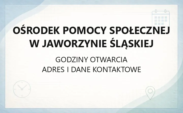 Ośrodek Pomocy Społecznej w Jaworzynie Śląskiej - kontakt, pomoc żywnościowa, usługi opiekuńcze