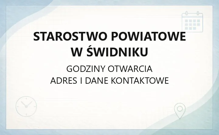 Starostwo Powiatowe w Świdniku - kontakt, godziny, wydziały i najważniejsze sprawy