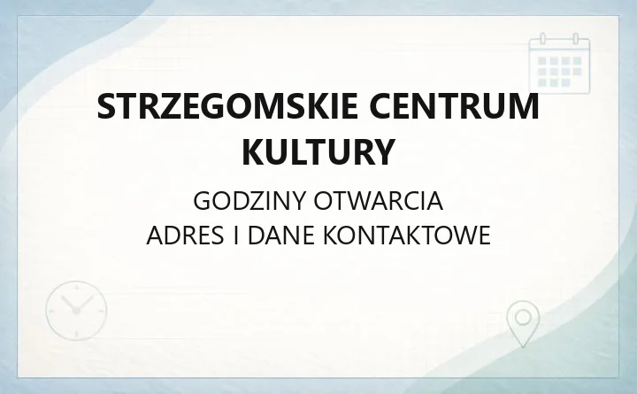 Strzegomskie Centrum Kultury - kontakt, zajęcia, kino i imprezy cykliczne