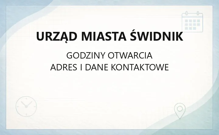 Urząd Miasta Świdnik - kontakt, godziny, wydziały i e-usługi