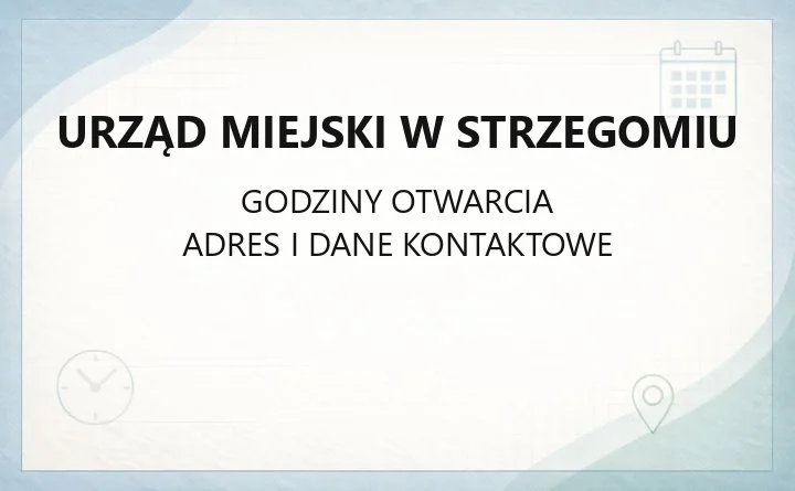 Urząd Miejski w Strzegomiu - kontakt, godziny, wydziały i e-usługi