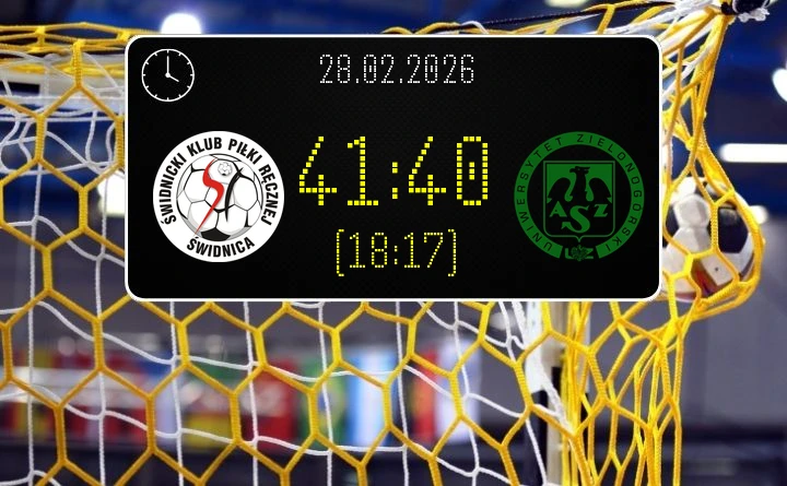 [PIŁKA RĘCZNA] ŚKPR Świdnica – Olimp AZS Uniwersytetu Zielonogórskiego 41:40 – I Liga Mężczyzn (Grupa B), kolejka 18
