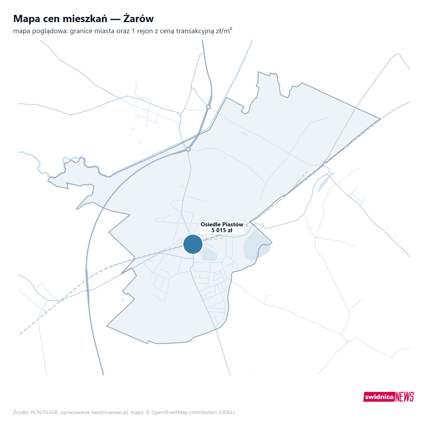 Mapa cen mieszkań - Żarów