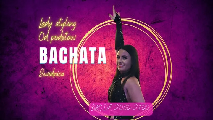 Obrazek przedstawia grafikę promocyjną wydarzenia Dwumiesięczny kurs bachaty dla kobiet w Świdnicy