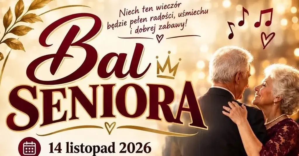 Grafika promocyjna wydarzenia Bal Seniora w Stanowicach