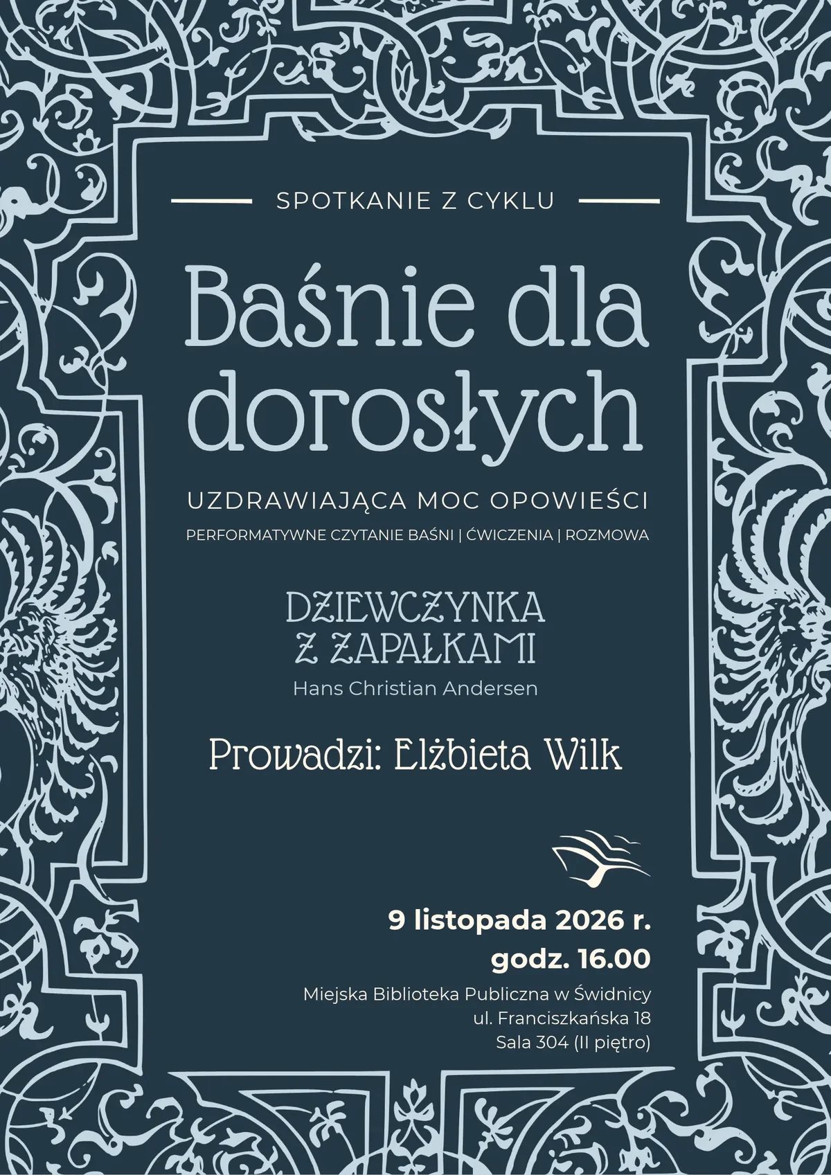 Grafika promocyjna wydarzenia Baśnie dla dorosłych – „Dziewczynka z zapałkami”