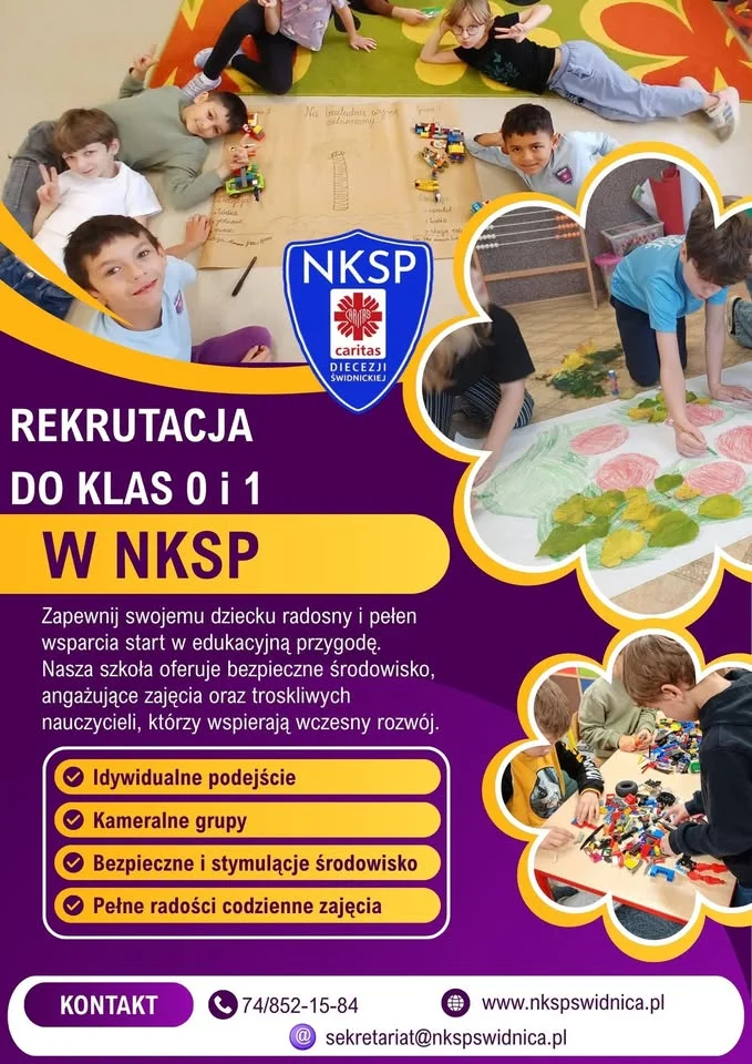 Grafika promocyjna wydarzenia Dzień Otwarty — mała, rodzinna szkoła w Świdnicy