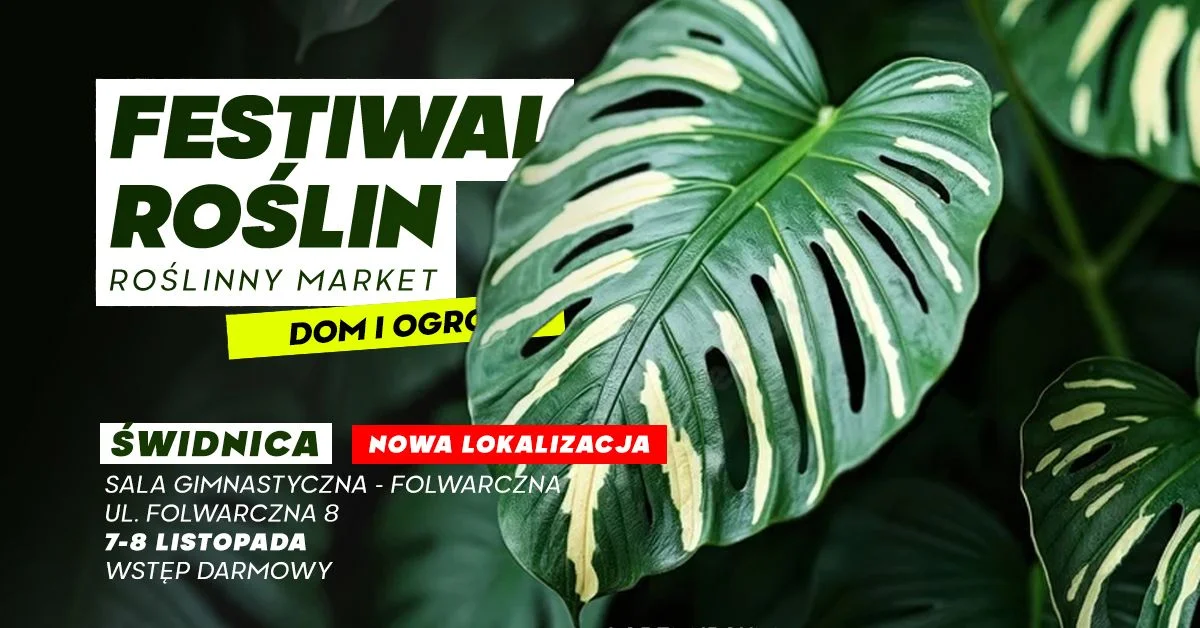 Grafika promocyjna wydarzenia Festiwal Roślin w Świdnicy