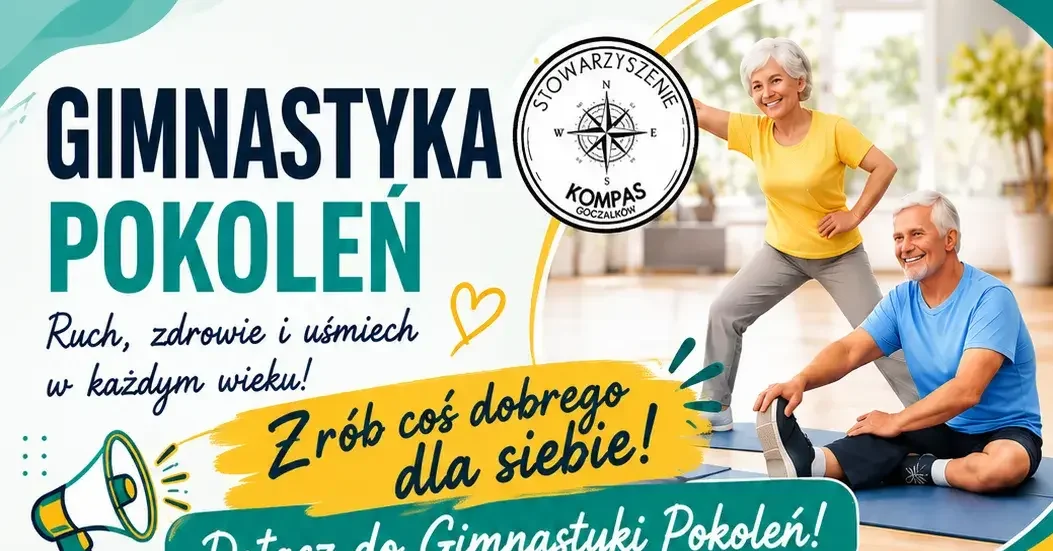 Grafika promocyjna wydarzenia Gimnastyka Pokoleń w Goczałkowie