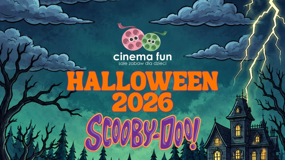 Grafika promocyjna wydarzenia Halloween 2026 w Cinema Fun: bal i nocowanka
