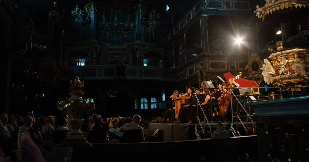 Grafika promocyjna wydarzenia Koncert muzyki barokowej z kantatą J.S. Bacha w Kościele Pokoju