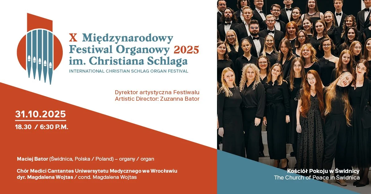 Grafika promocyjna wydarzenia Koncert organowy i chóralny w Kościele Pokoju w Świdnicy