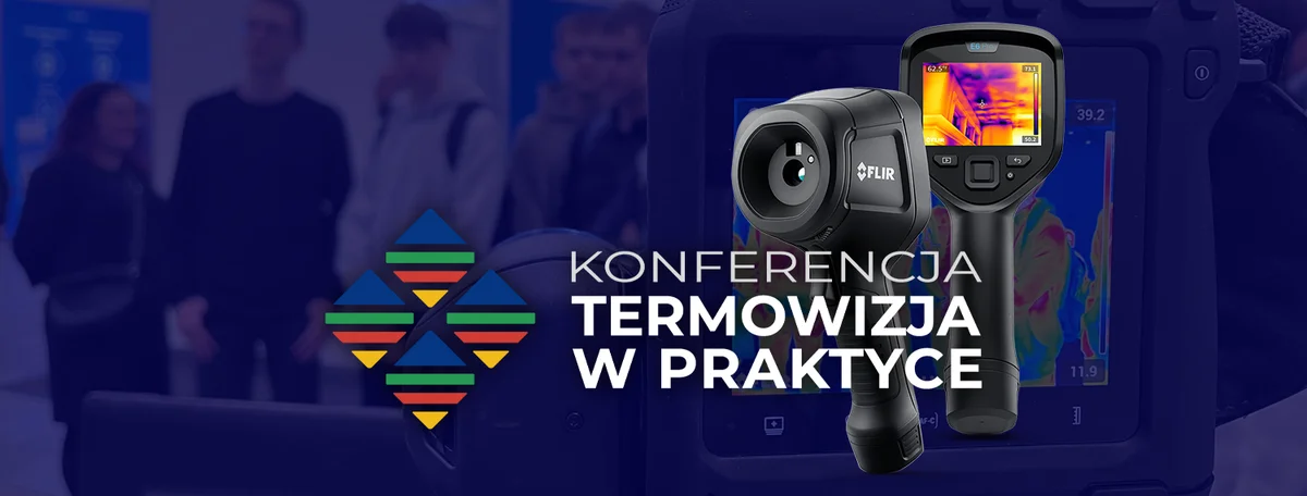 Grafika promocyjna wydarzenia Konferencja o nowoczesnych zastosowaniach termowizji w różnych branżach