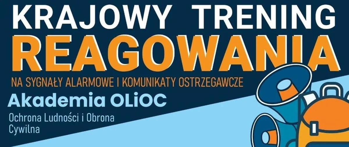 Grafika promocyjna wydarzenia Krajowy Trening Reagowania – punkt konsultacyjny Akademii OLiOC