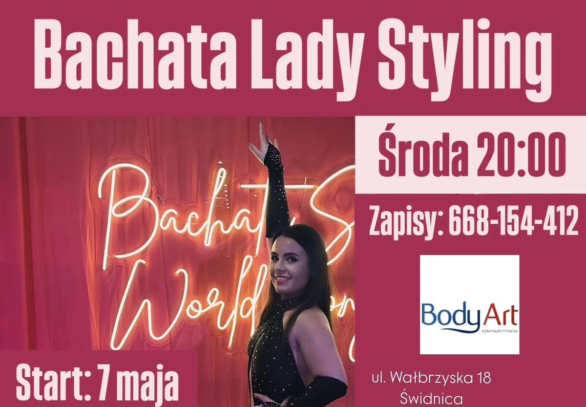 Grafika promocyjna wydarzenia Kurs tańca bachata dla kobiet w Świdnicy