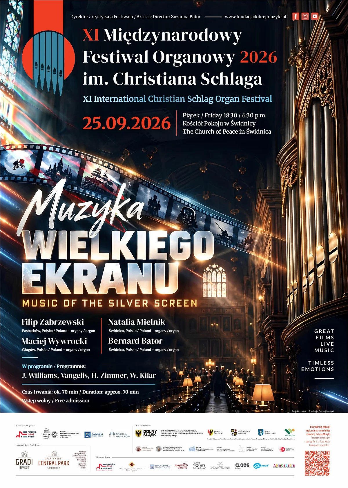Grafika promocyjna wydarzenia Muzyka Wielkiego Ekranu