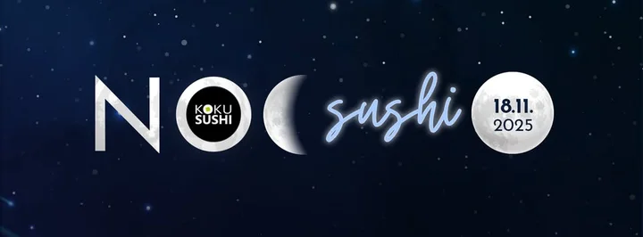 Grafika promocyjna wydarzenia Noc Sushi w Koku Sushi Świdnica — wieczór pełen smaków