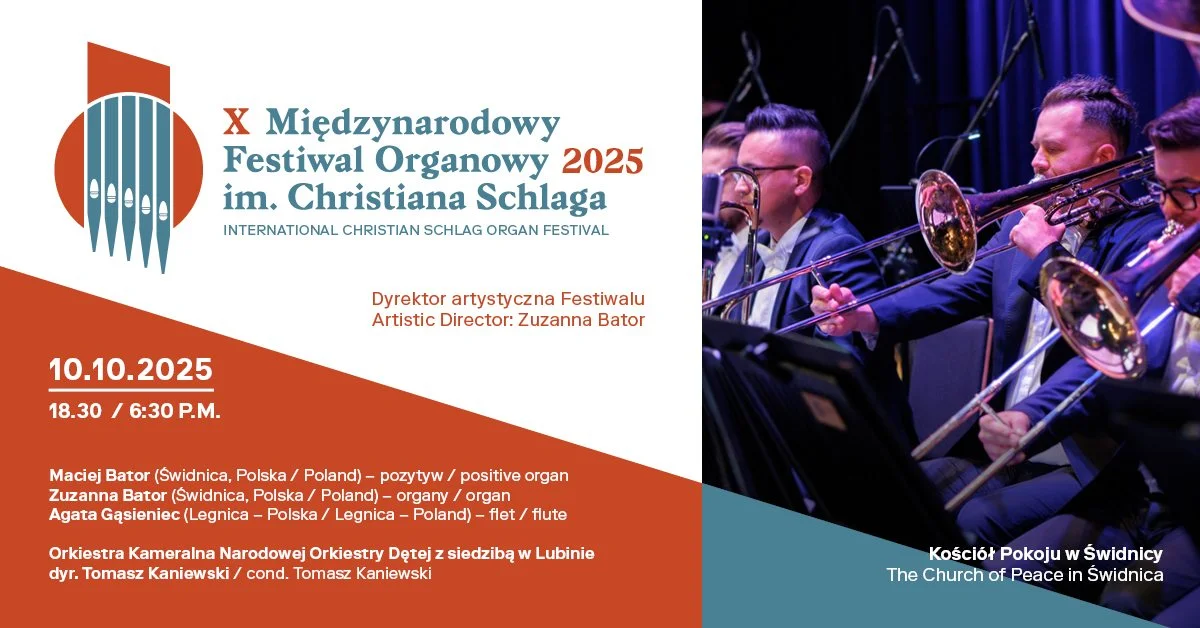 Grafika promocyjna wydarzenia Prawykonanie utworu Efekt Motyla podczas Festiwalu Organowego w Świdnicy