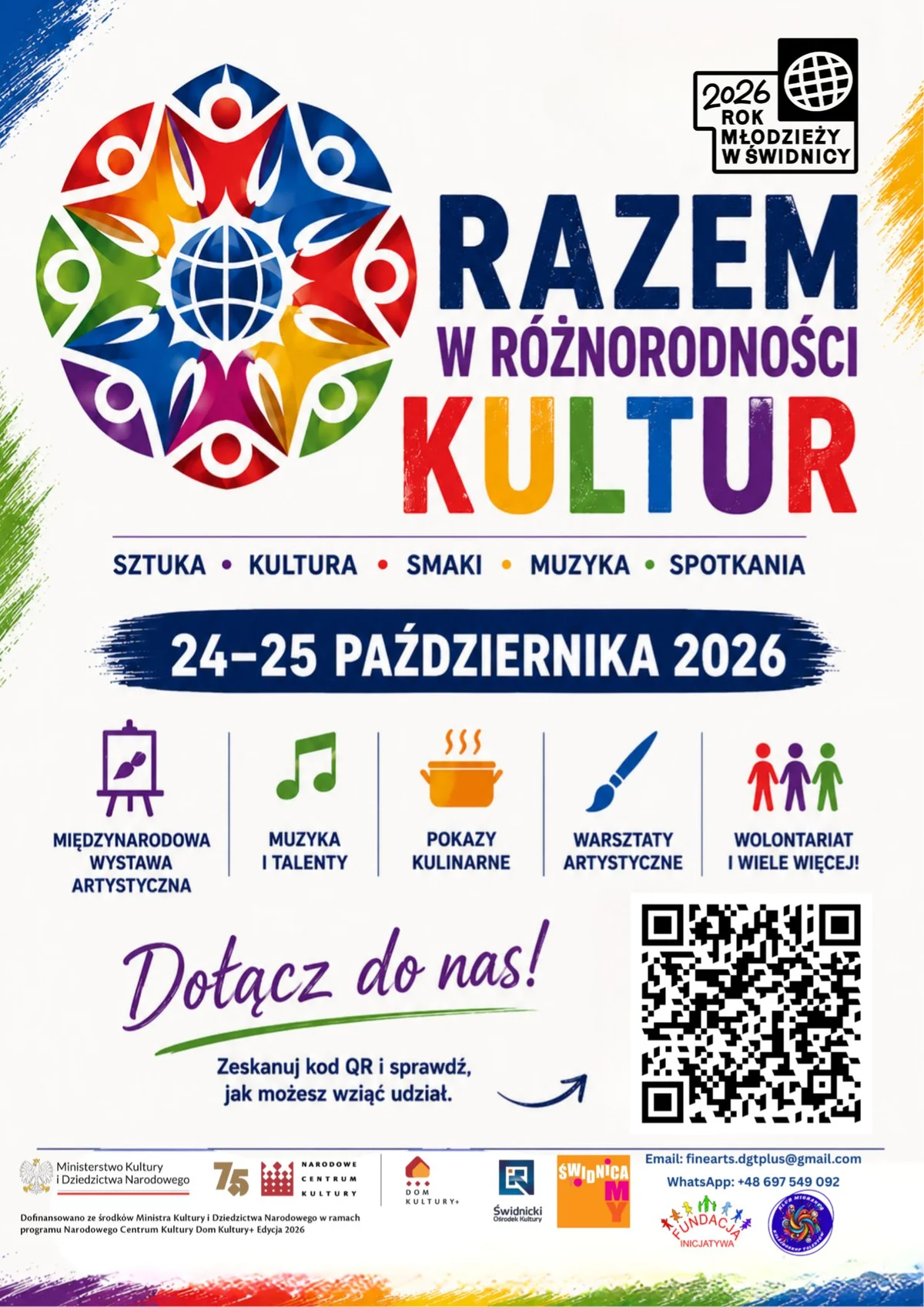 Grafika promocyjna wydarzenia Razem w różnorodności kultur w Świdnicy