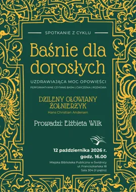 Grafika promocyjna wydarzenia Baśnie dla dorosłych: Dzielny ołowiany żołnierzyk