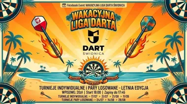 Grafika promocyjna wydarzenia DART ŚWIDNICA – Wakacyjna Liga Darta