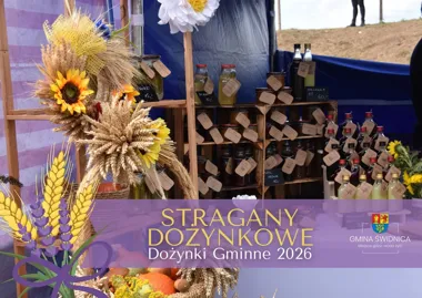 Grafika promocyjna wydarzenia Dożynki Gminne 2026 – konkurs „Najpiękniejszy Stragan Dożynkowy”