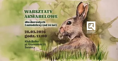 Grafika promocyjna wydarzenia Warsztaty akwarelowe — portret zwierzęcy w akwareli
