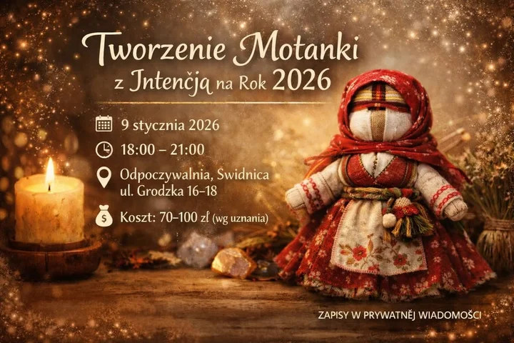 Grafika promocyjna wydarzenia Tworzenie Motanki z intencją na rok 2026