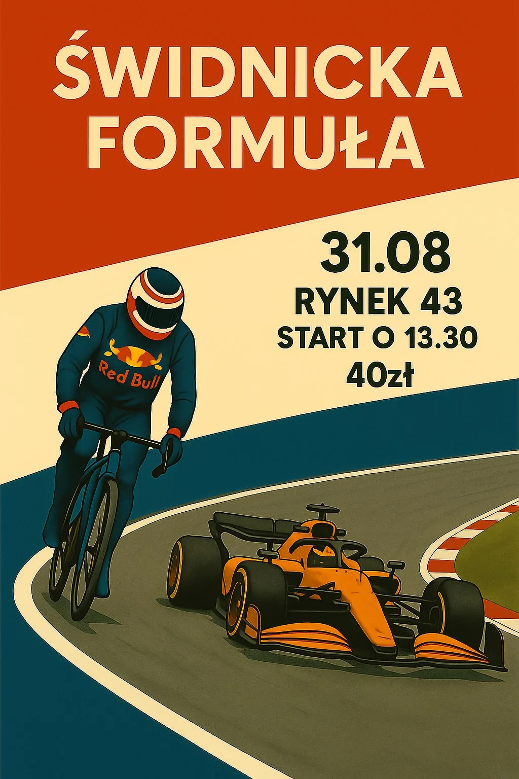 Grafika promocyjna wydarzenia Wspólne oglądanie wyścigu Formuły 1 w Świdnicy
