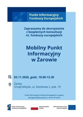 Bezpłatne konsultacje w Żarowie pomogą sprawdzić pomysł na unijne wsparcie