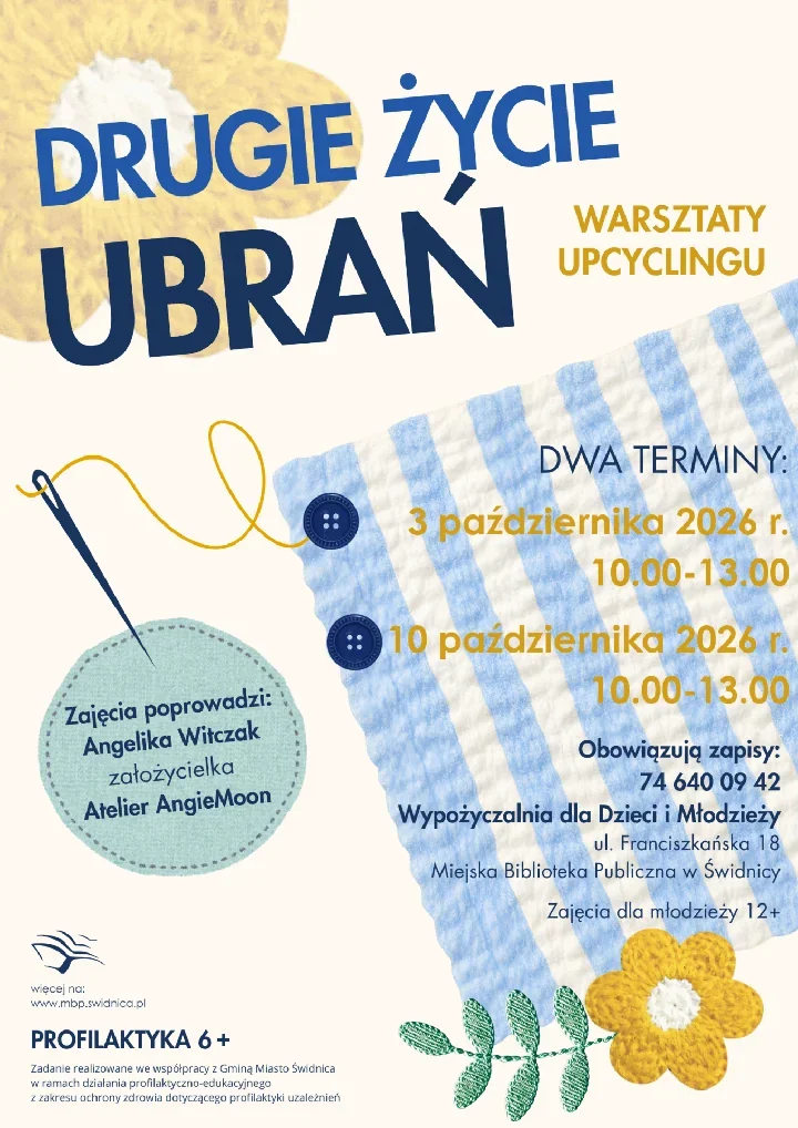 W Świdnicy ubrania dostaną drugą szansę. Warsztaty w bibliotece