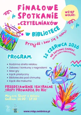 Finałowe spotkanie #czytelniaków - Miejska Biblioteka Publiczna im. Cypriana Kamila Norwida w Świdnicy