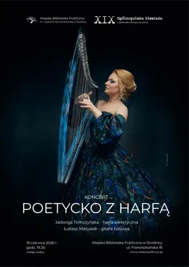Harfowe spotkanie z poezją w świdnickiej bibliotece już 19 czerwca