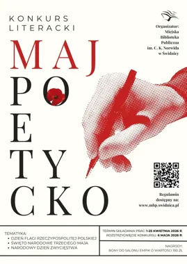 Maj Poetycko w Świdnicy - biblioteka szuka wierszy z charakterem