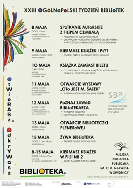 Świdnicka biblioteka rozkręca tydzień, który wyciągnie książki na miasto