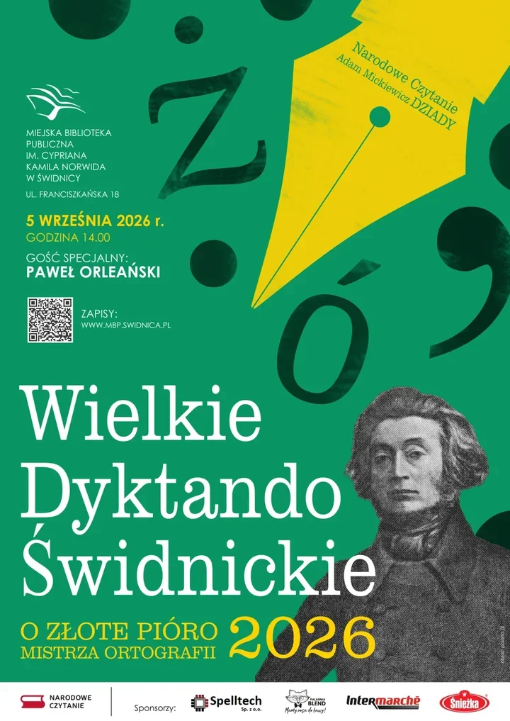 Świdnica sprawdzi ortografię. Wielkie Dyktando wraca z „Dziadami”