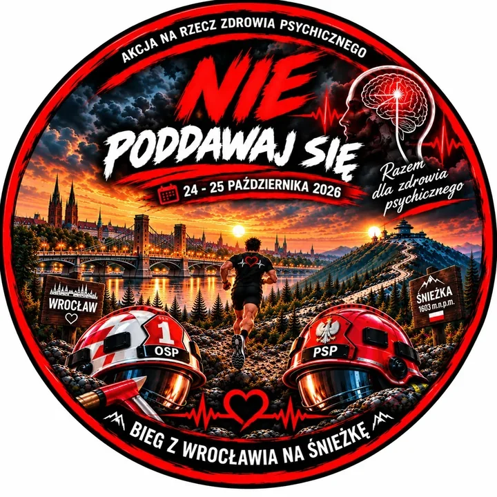Bieg z Wrocławia na Śnieżkę ma mówić o zdrowiu psychicznym strażaków
