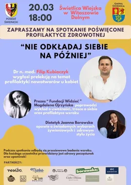 Wieczór o zdrowiu i profilaktyce – spotkanie w świetlicy Witoszowa Dolnego