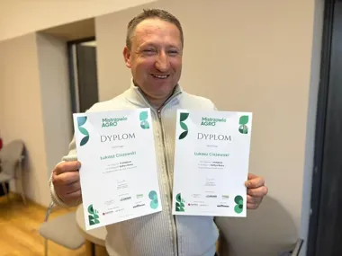 Sołtys Krzczonowa Łukasz Ciszewski z nagrodą w plebiscycie Mistrzowie Agro