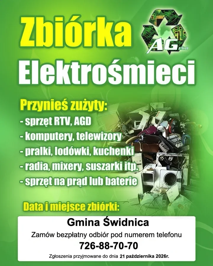 Nie trzeba wynosić elektrośmieci na drogę. AG-Eko odbierze je z posesji