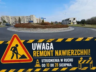Rondo im. ks. Jerzego Popiełuszki zamknięte na finał remontu