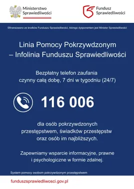 Całodobowa pomoc dla pokrzywdzonych - działa także poza Polską