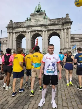 Komendant z Jaworzyny Śląskiej przebiegł Brukselę w niecałe dwie godziny