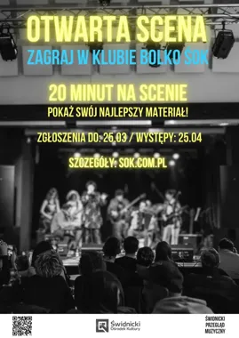 Masz 20 minut na scenie - Otwarta Scena w Klubie Bolko czeka na świdnickich muzyków