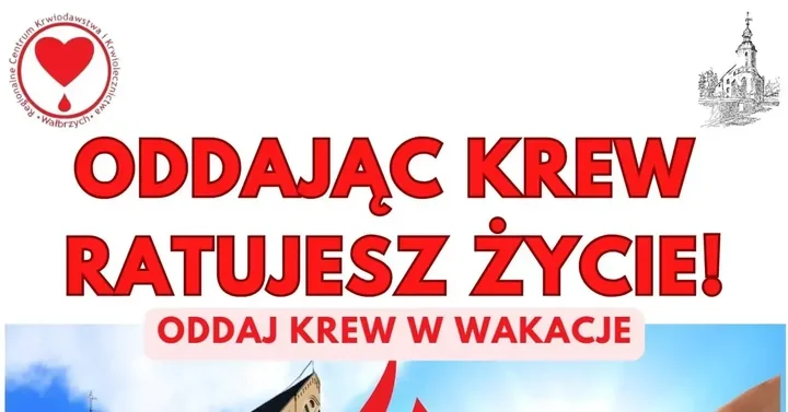 Wakacyjna akcja krwiodawstwa w Strzegomiu. Potrzebni są dawcy