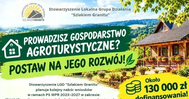 Około 130 tys. zł na rozwój agroturystyki. Kto może skorzystać?