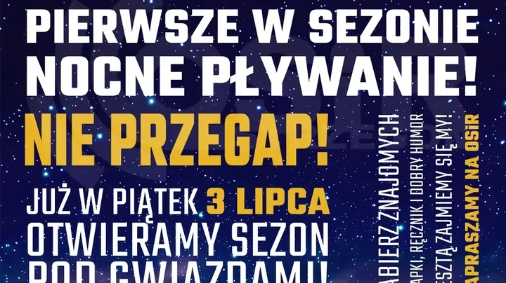Nocne pływanie wraca do Strzegomia Basen pod gwiazdami rusza w piątek